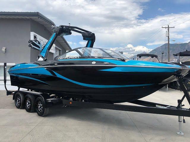 2020 Centurion Fi25 Walkthrough - Black / Bahama Blue Flake Wakesurf Boat for Sale in Utah