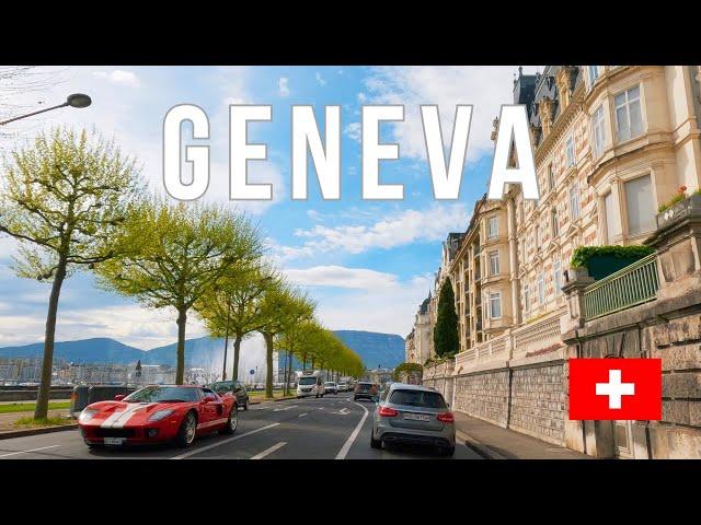 Geneva, Switzerland  Driving Downtown - 2023 4K 60fps