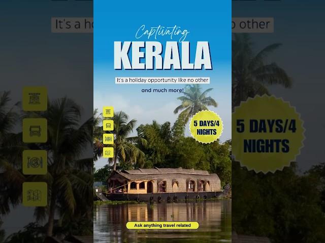 Kerala tour package 4 nights 5 days Affordable price  #honeymoontravel