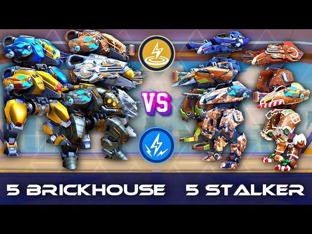 5 Brickhouse vs 5 Stalker - Who wins? - CPC, DeathMatch Gamemode - Mech Arena