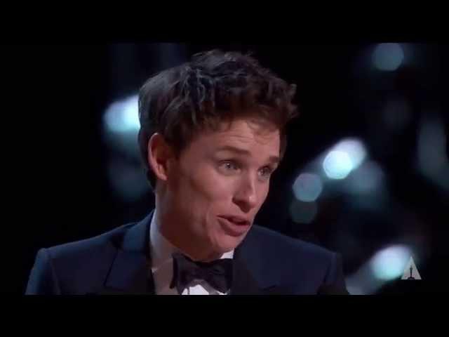 Eddie Redmayne winning Best Actor | 87th Oscars (2015)