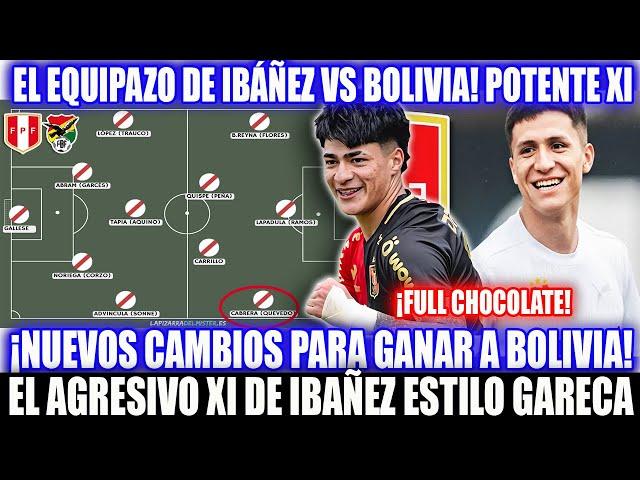 ¡EL EQUIPAZO DE IBÁÑEZ VS BOLIVIA! ASÍ FORMARÍA EL NUEVO ONCE DE PERÚ PARA GANAR A BOLIVIA 