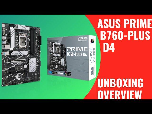 ASUS PRIME B760-PLUS D4   Motherboard Unboxing and Overview