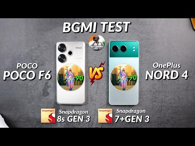 OnePlus Nord 4 vs Poco F6 BGMI Test With FPS Meter | Kaunsa Hai Best? 