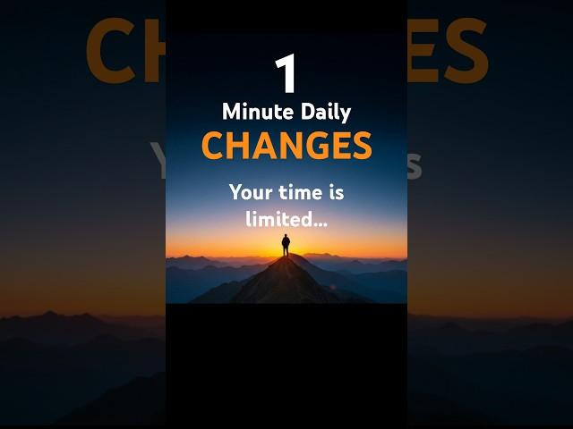 #1| 1 Minute Daily Changes: Unlock Your Potential | Motivational Quotes #mindset  #inspiration
