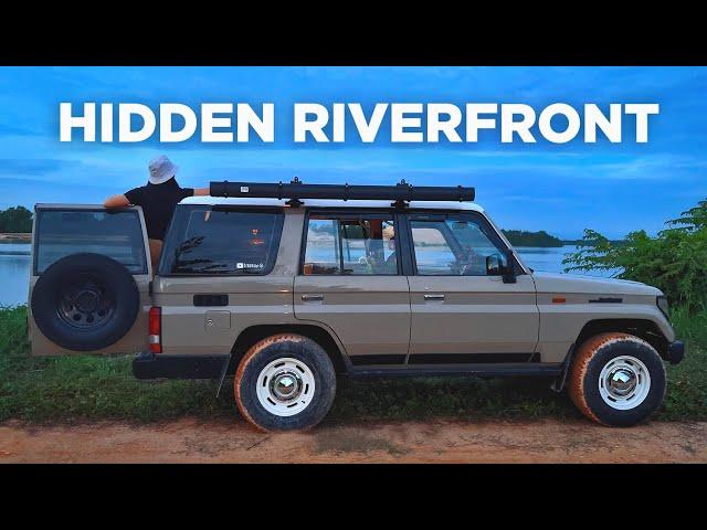 Exploring Hidden Riverfront | Mosquitoes Attack | Firefly Watching | Land Cruiser | ASMR