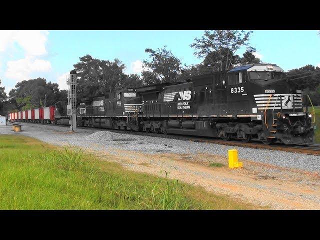 NS 931 Herzog rock train rolls south in Stockbridge, Ga.