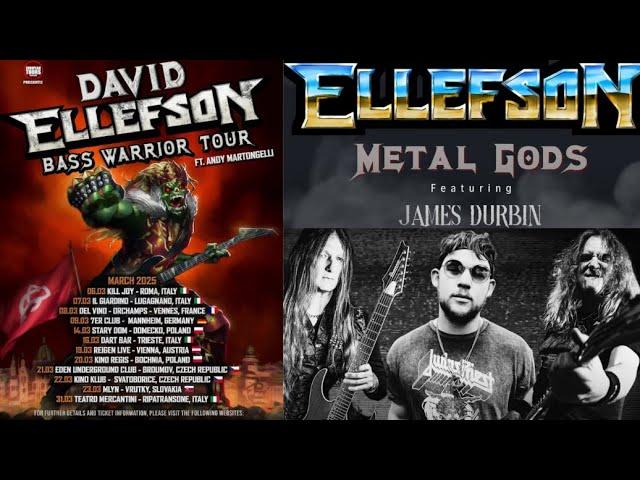 ex-MEGADETH's David Ellefson "Bass Warrior" tour + cover of Priest's Metal Gods drops!