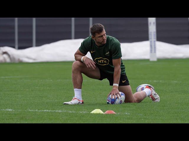 Springboks take part in one of their final training sessions before Rugby World Cup final