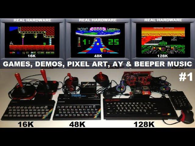 ZX SPECTRUM 16K, 48K, 128K - The BEST in GAMES & DEMOS on REAL HARDWARE, Episode 1