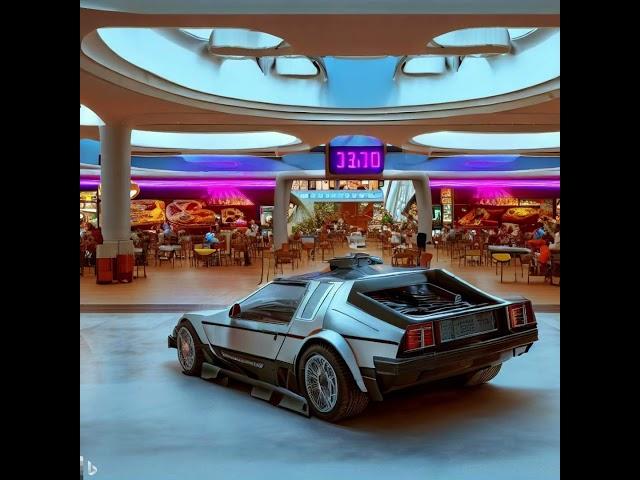 The DeLorean's from 2023 I DALL-E 3 Concept Art #dalle3  #delorean #backtothefuture #shorts