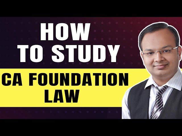 How to Study Law | How to Prepare CA Foundation Law | Study Plan For CA Foundation Law #shorts