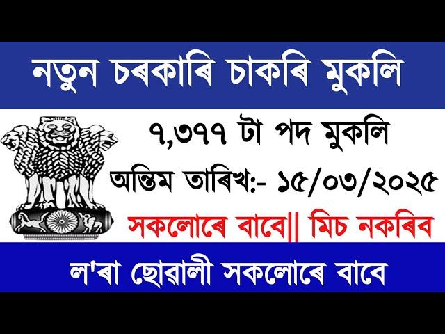 Job in Assam 2025|| Government Job in Assam 2025|| Assam job 2025| Assam Job Alert.