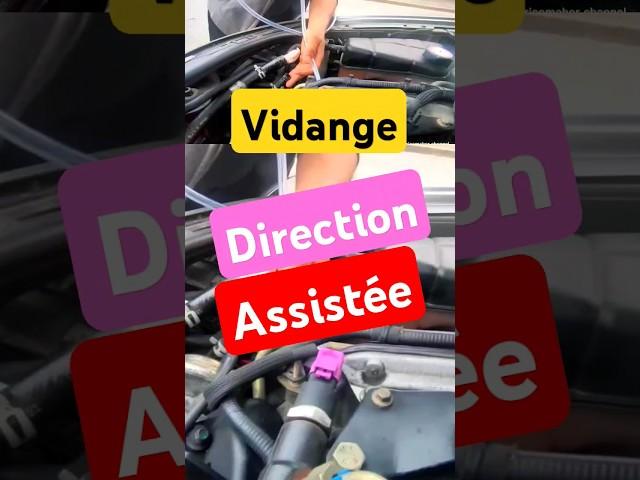 Vidange direction assistée dure | #direction #assistée #steering #shorts #automobile #crémaillère