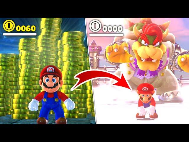 Mario verliert 1 Münze pro Sekunde. 0 Münzen = Tod | Super Mario Odyssey Challenge