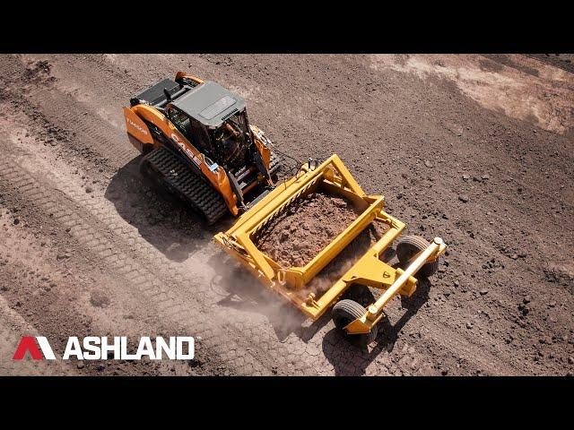 Ashland 3250SS Skid Steer Scraper Working in Action