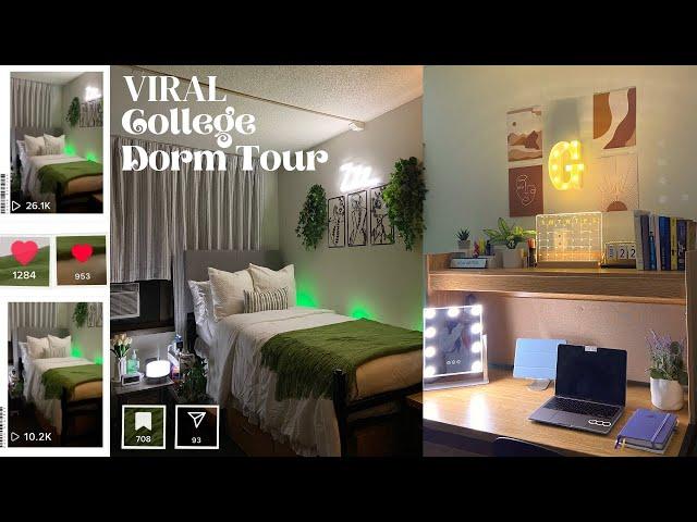 VIRAL COLLEGE DORM TOUR @ Stony Brook University!! | aesthetic, organization, college essentials