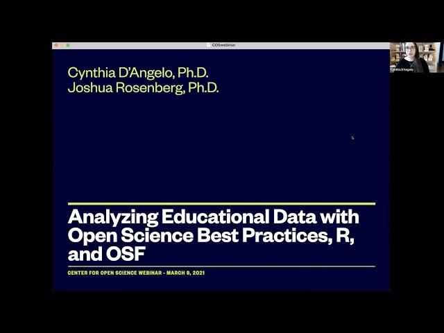 Analyzing Education Data with Open Science Best Practices, R, and OSF