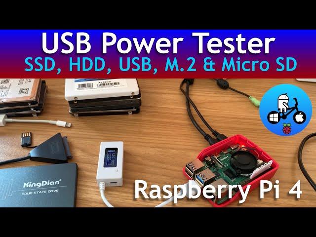 Usb power tester. Raspberry Pi Storage Devices.