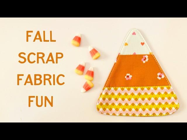 Scrap Buster! Sew Candy Corn Coasters with Free Template!