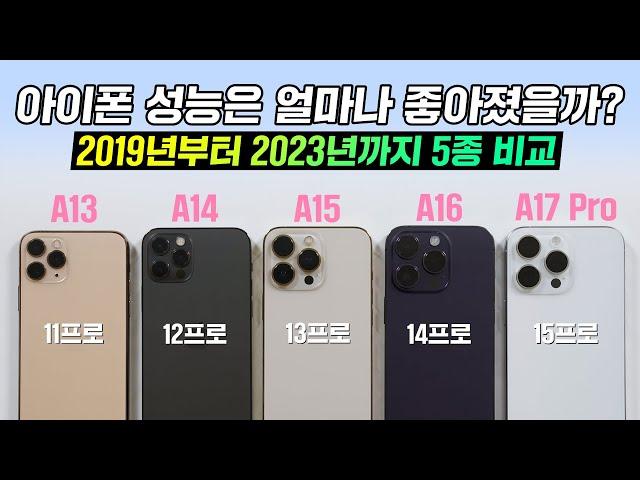 아이폰 성능은 얼마나 좋아졌을까? 2019년부터 2023년까지 5종 AP 비교 (A13 / A14 / A15 / A16 / A17)