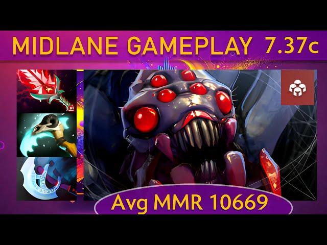 ⭐ 7.37c Broodmother |K+A-D - 30 KP - 74%| Mid Gameplay - Dota 2 Top MMR