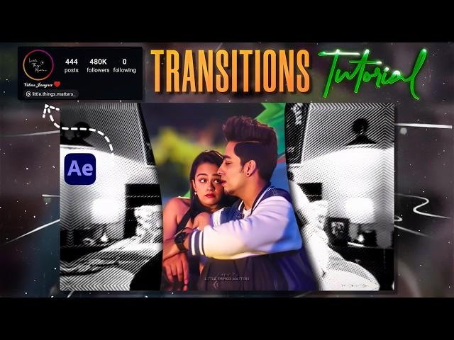 Viral Transitions Tutorial in Aftereffects || How to Edit  like Little Things Matters || In Telugu