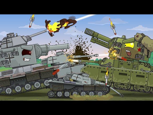 Soviet Bogatyr vs Fanatic Monster - Cartoons about tanks