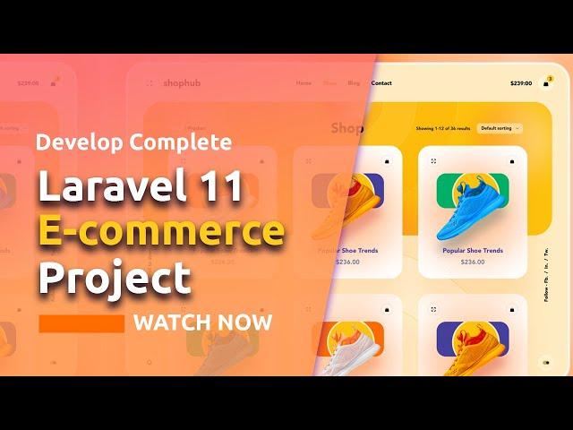 Laravel 11 Ecommerce Project | Step By Step | Livewire 3