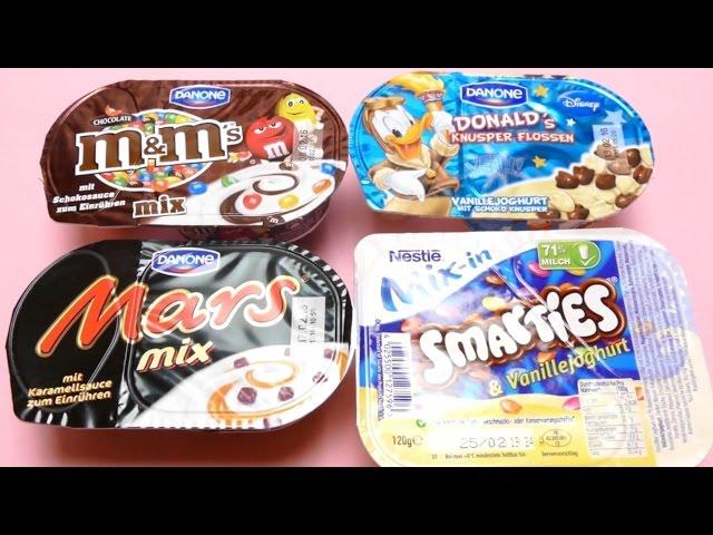 German Sweets - Nestle Mars, M&M's, Smarties & Danone Donald Duck Dessert