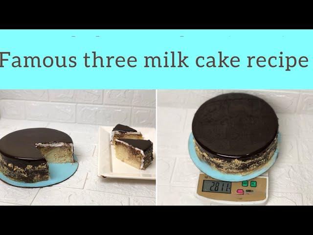 Three milk cake recipe without oven | famous three milk cake | tres leches cake