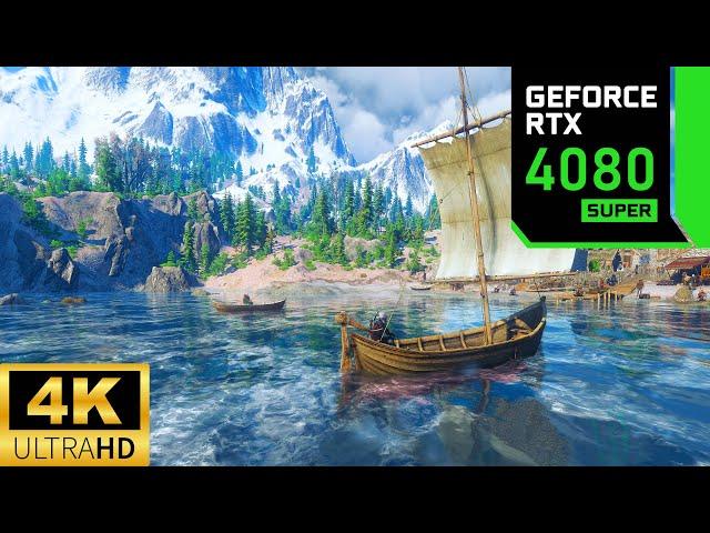 [4K] Witcher 3 Crisp Graphics MOD Skellige On Ultra Wide - RTX 4080 Super 16GB