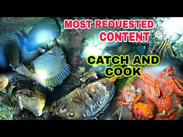 NIGHT SPEARFISHING PHILIPPINES | CATCH AND COOK THE MOST REQUESTED CONTENT