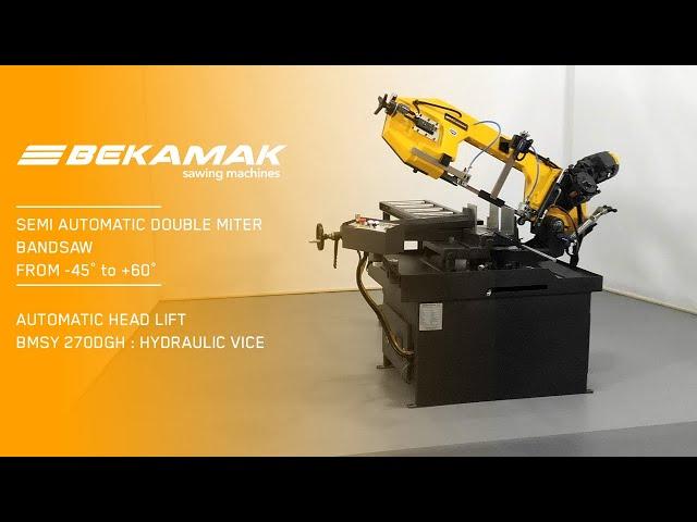 BMSY 270DGH - SEMI AUTOMATIC DOUBLE MITRE BANDSAW MACHINE #bandsaw #bekamak #mitrecut