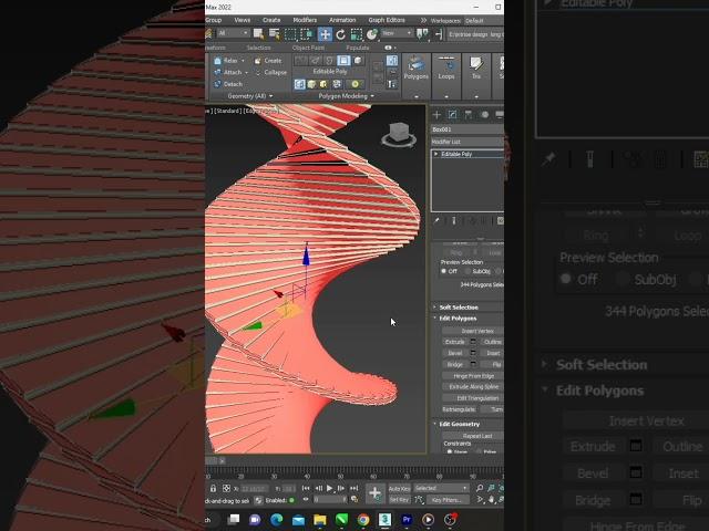 3ds max Twist Modifier #3dsmax2022 #glass #render #vray