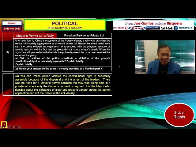 POLITICAL International TAX Law - BAR Nov 2022 - Dean Joe-Santos Balagtas Bisquera SUGGESTED ANSWERS