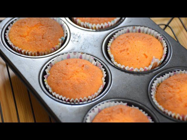 Orange Cupcake | Very Easy Orange Cupcake Recipe | Manjaris Recipe