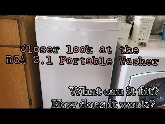 Closer Look at RCA 2.1 PORTABLE WASHER | WHAT CAN IT FIT? HOW DOES IT WORK? 2.0