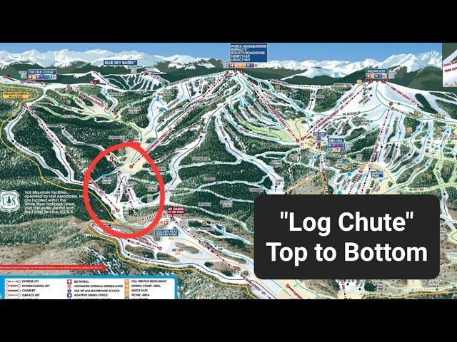 "Log Chute" Black Diamond Mogul Run at Vail Resort