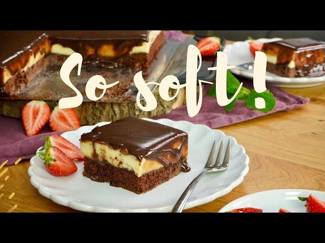 Soft as Clouds: Chocolate-Milk-Cake with Custard and Chocolate Glaze / Ramadan Recipes for Iftar