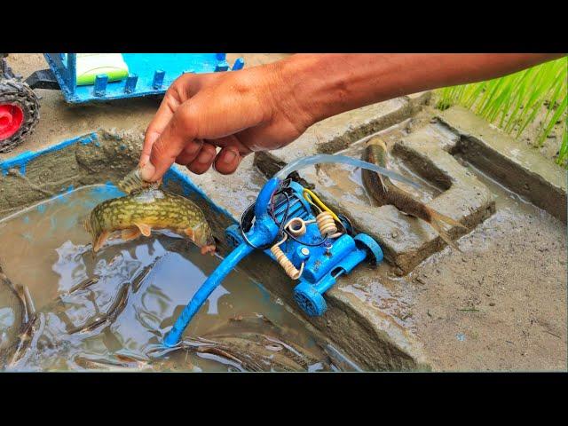 Catch fish using mini water pump motor | fishing in Nepal | fish video@sunfarming7533