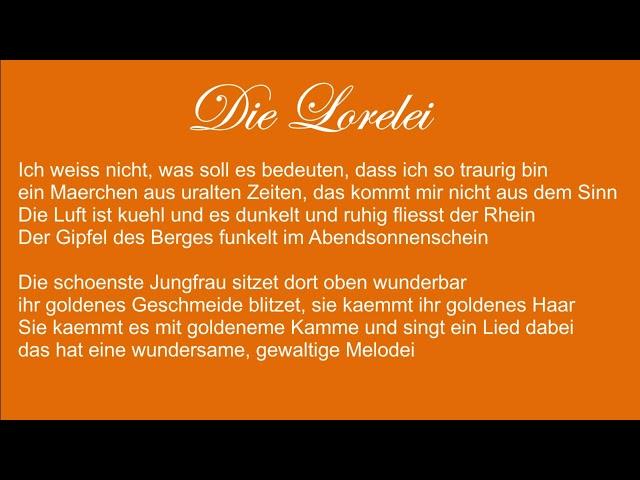 Die Lorelei (trad. Volkslied / mit Text)