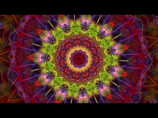 Kaleidoscope Fractal Meditation | Healing Bamboo Flute - Mindfulness Meditation (Trippy Psychedelic)