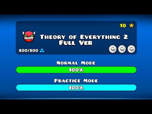 THEORY OF EVERYTHING 2 FULL VERSION BY GD MICHTOP GEOMETRY DASH 2.11