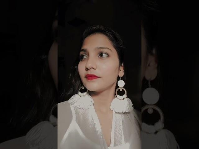 Chitra's Creation  Hand-made Long White Earrings 