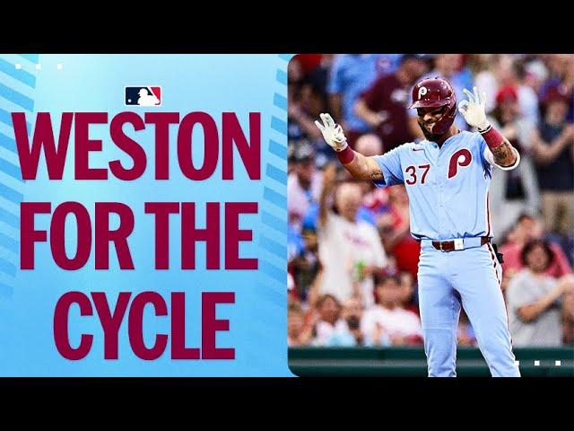 Weston Wilson hits for the cycle! The 10th in Phillies HISTORY! 