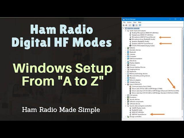 Windows & Rig Setup For Ham Radio Digital Modes