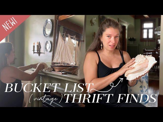 RARE THRIFT STORE FINDS! Vintage Home Decor Thrift Haul & Decorating with Them in our Historic Home!