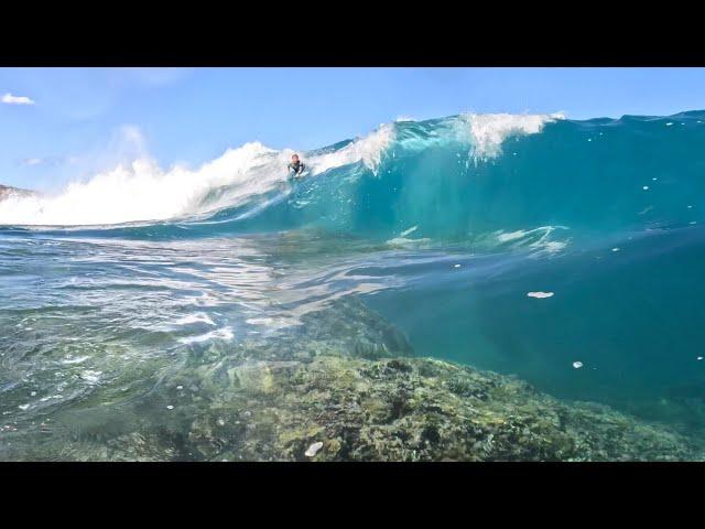 SHALLOW REEF SHRED IN REUNION // 2 SESSIONS WITH ZIGGY CAVIER & CO #bodyboarding