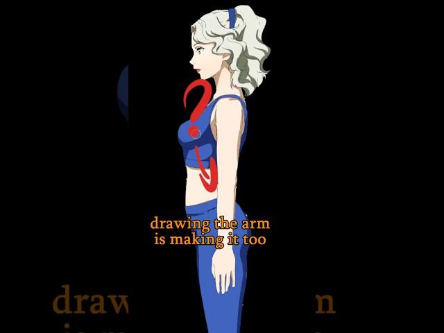 Mistake When Drawing Arm - Quick Art Tips #art #sketch #shorts #tutorial #drawingtutorial #anime